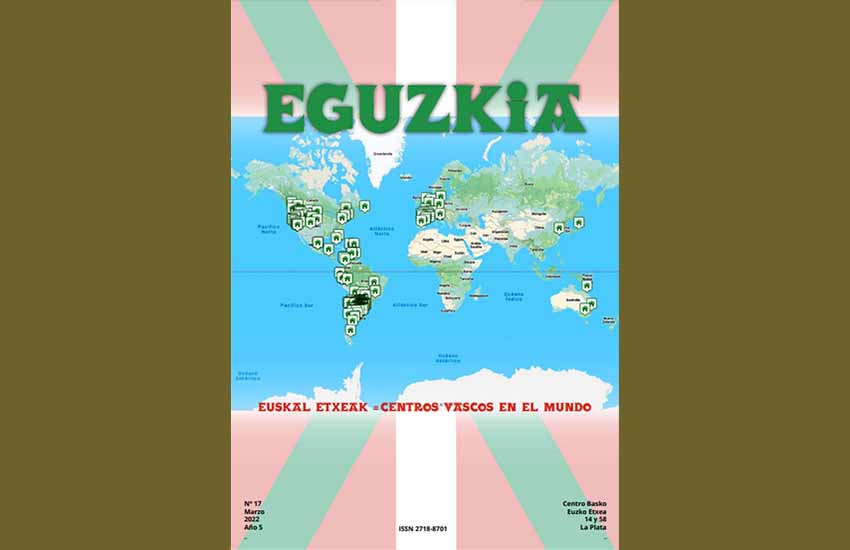 Tapa del número 17, de marzo de 2022, en el que Eguzkia recaba propuestas y opiniones sobre el futuro de las Euskal Etxeak