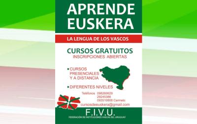 Aún está abierta la inscripción para los cursos de euskera en las euskal etxeas de Uruguay