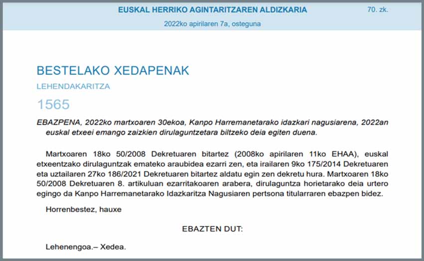 Lehenengo aldiz eskabide eta paperak bide telematikoz beharko dira aurkeztu, BAK ziurtagiri digitala erabiliz