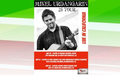 La gira 25 Tour trae al músico Mikel Urdangarín a tierras californianas, con tres actuaciones en San Francisco y Bakersfield