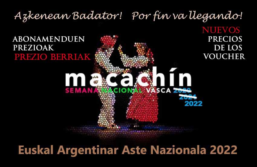 Cambios en la Semana Nacional Vasca 2022 ante la grave situación económica que atraviesa el país, y bajada de los vouchers en un 20%