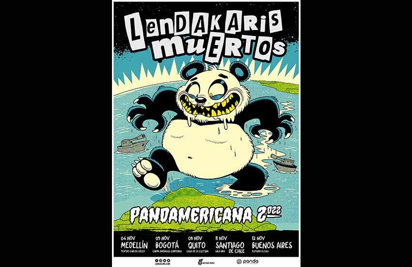 Iruñeko Lehendakaris Muertos punk taldeak Medellín, Bogotá, Quito, Santiago eta Buenos Aires-en joko du 2022 bira latinoamerikarrean