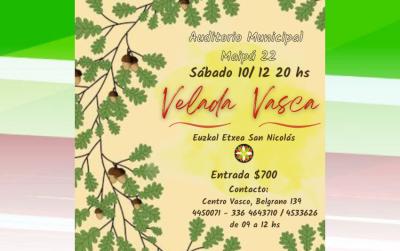 La invitación a participar de una noche de cultura vasca organizada por la Euskal Etxea de San Nicolás