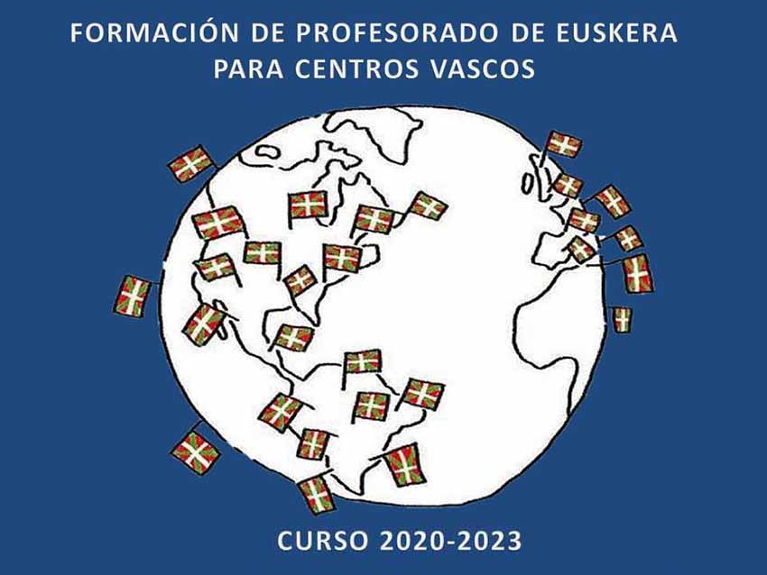Imagen promocional de los cursos de formación de profesorado del programa Euskara Munduan