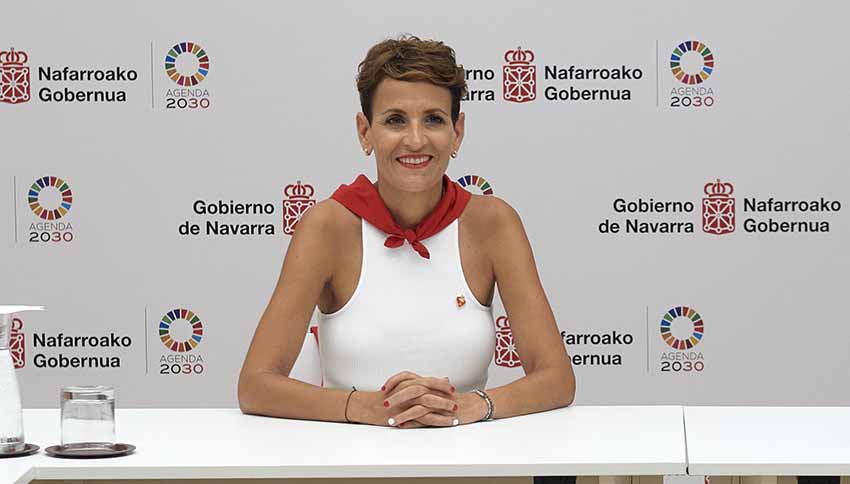 Nafarroako presidente Maria Chivite