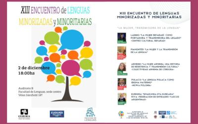 Este año la mujer, protagonista del Encuentro de Lenguas Minoritarias y Minorizadas organizado por Gerora