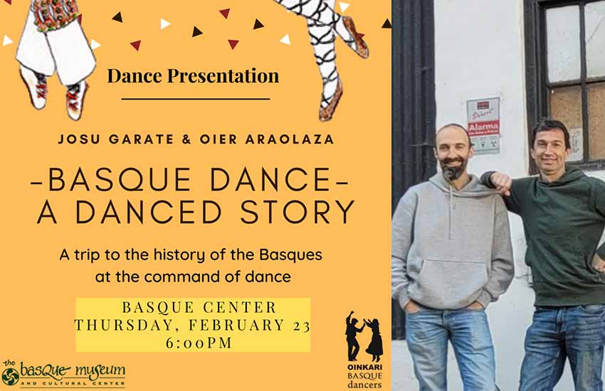 Una de las citas de Josu Garate y Oier Araolaza de este fin de semana en Boise: 'Basque dance, a danced story' (imagen Dantzan.eus)