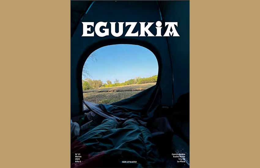 Tapa o portada del número 21 de Eguzkia, el boletín trimestral que edita Euzko Etxea de La Plata