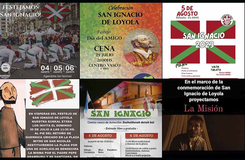 Numerosas casas vascas de Argentina organizaron actividades para celebrar la tradicional festividad de San Ignacio 