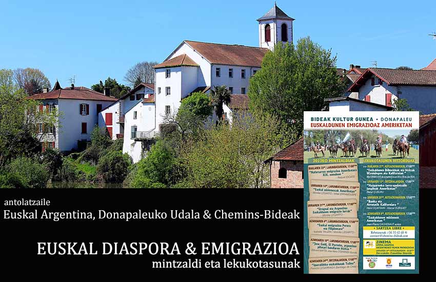 Euskal Argentina anuncia unas interesantes jornadas del 23 de septiembre al 26 de noviembre sobre emigración y diáspora vasca