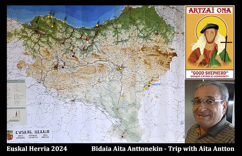 Turismo religioso. Artzai Ona, la asociación católica de EEUU propone visitar en 2024 Euskal Herria de la mano de su capellán Aita Antton