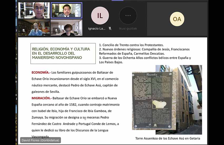 Astelehenean online egin zuen bere tesiaren defentsa David Alberto Flores Rosasek Mexikoko Etxabe pintore familiaz