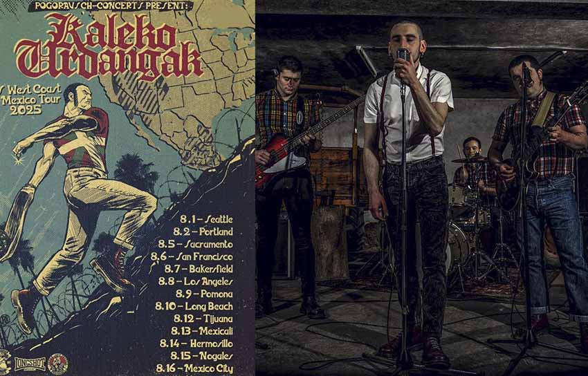 GIra de la banda bergararra Kaleko Urdangak con inicio este viernes 1 de agosto en Seattle y fin el 16 de agosto en Ciudad de México