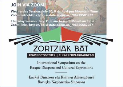 Zeure ordenagailutik segitu ahal izango dituzu asteazken eta ostegun honetan Boisen egingo den Zortziak Bat Sinposioko saioak