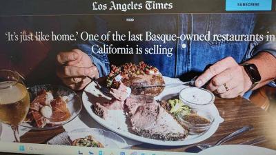 Artñiculo de este martes 12 de agosto en Los Angeles Times sobre el Glendora Continental, los Sabarots, y su historia vasca californiana