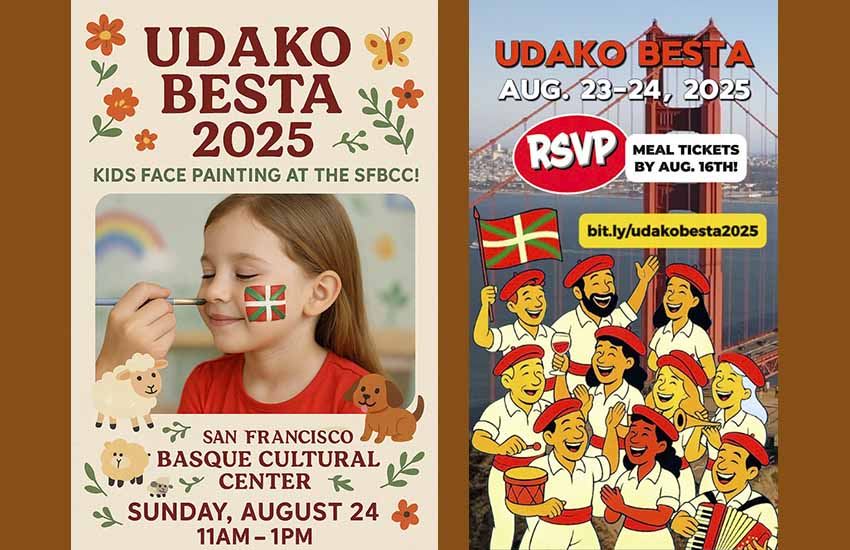 San Frantziskoko Udako Besta 2025eko bannerretako bi, abuztuaren 23 eta 24ko jaia iragarriz Gure Euskal Etxean