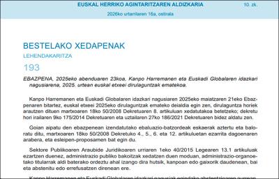 Ebazpena 2025eko abenduaren 23koa, Kanpo Harremanen eta Euskadi Globalaren idazkari nagusiarena EEn 2025eko dirulaguntzekin