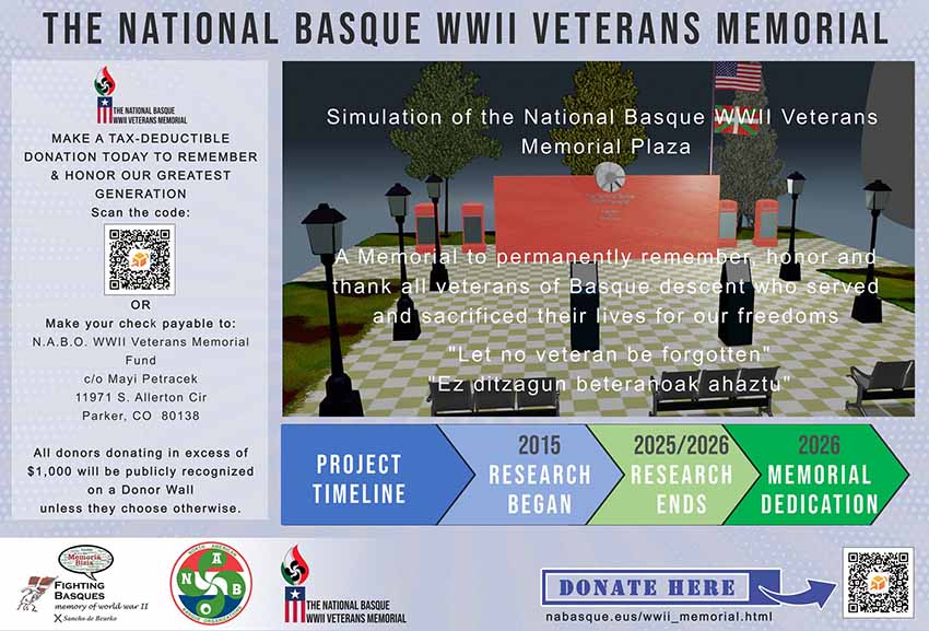 Bigarren Mundu Gerrako Beteranoen proiektu eta Memorialaz hitzaldia eta hainbat argibide emango ditu Pedro Oiarzabalek larunbatean