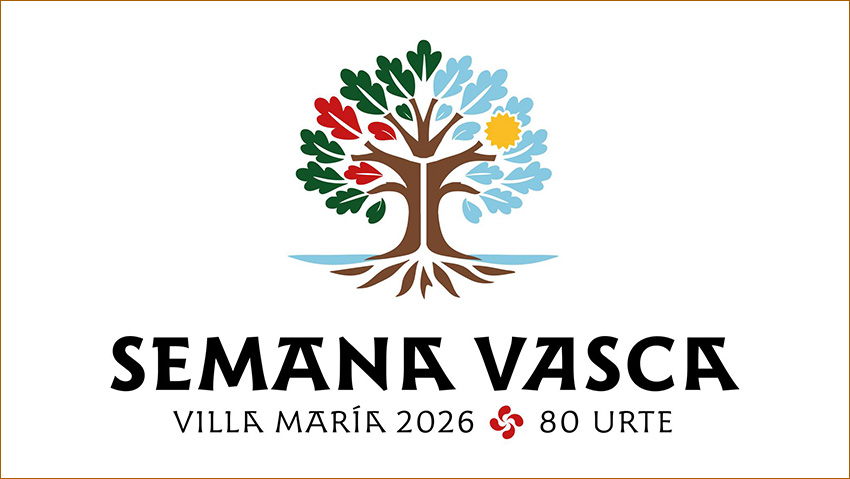 Argentinako 2026ko Euskal Aste Nazionalaren logoa. Urriaren 5etik 11ra Cordoba probintziako Villa Marian