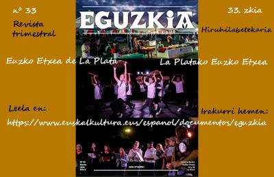 La Platako Euzko Etxeko Eguzkia hiruhilabetekariaren 33. alea, 2026ko martxoari dagokiona