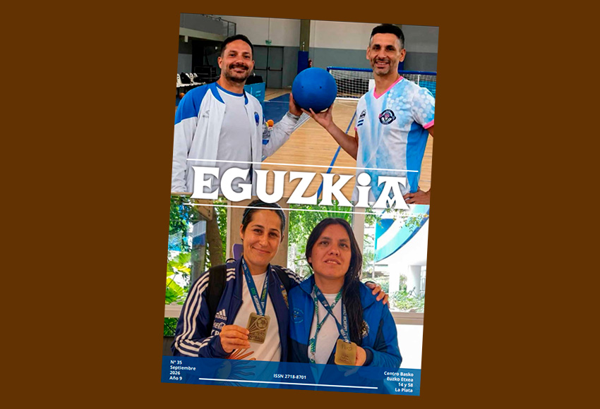 La Platako Euzko Etxeko 'Eguzkia' hiruhilabetekariaren 2026ko iraileko zenbakia, 35 zenbakiduna