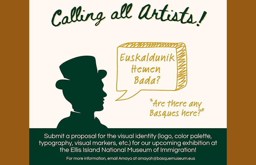 Últimos días para que diseñadores presenten propuestas de identidad visual para la muestra "Euskaldunik Hemen Bada?" de Ellis Island