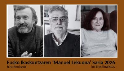 Urriaren 4an, igandea, da azken eguna online bozkatu ahal izateko Eusko Ikaskuntzaren 'Manuel Lekuona' 2026 Saria
